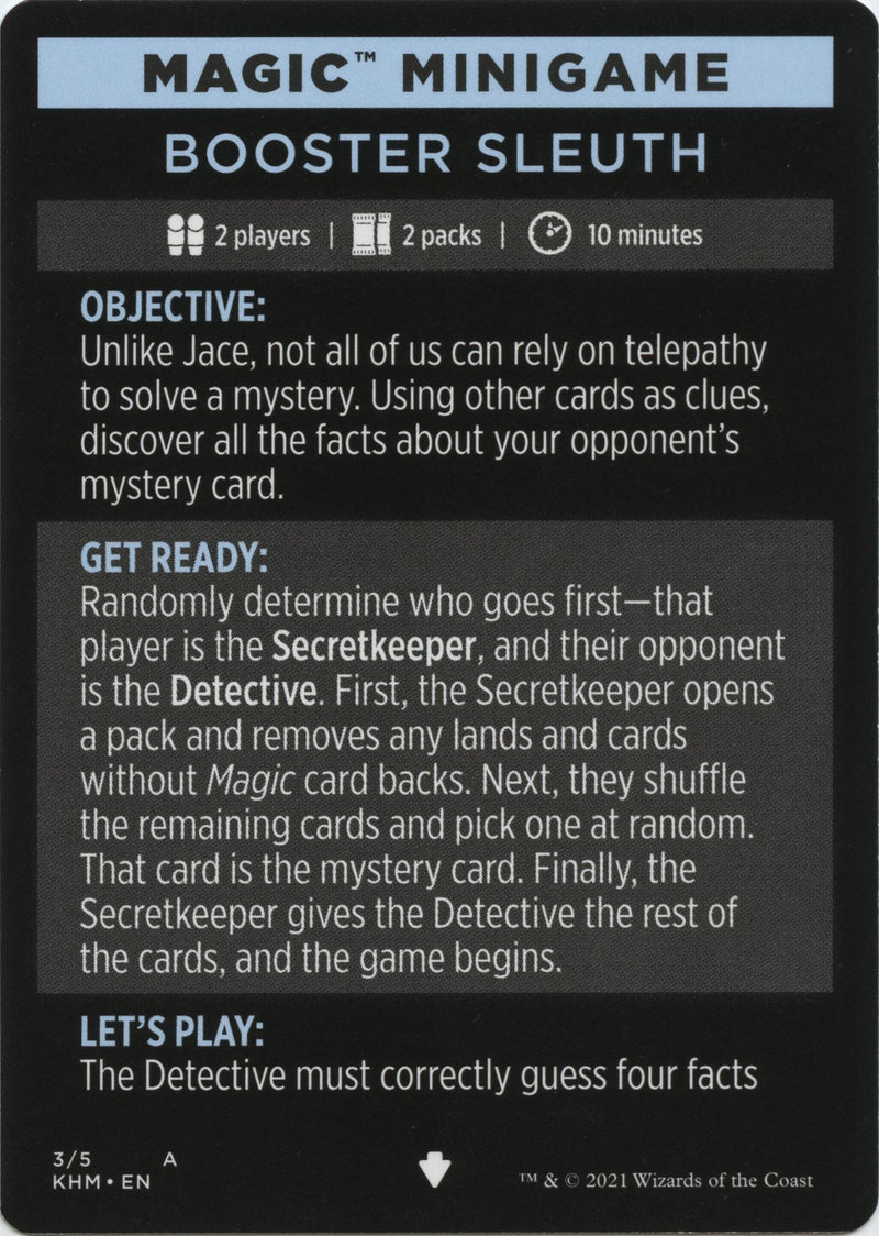 Magic Minigame Booster Sleuth (3) [KHM]