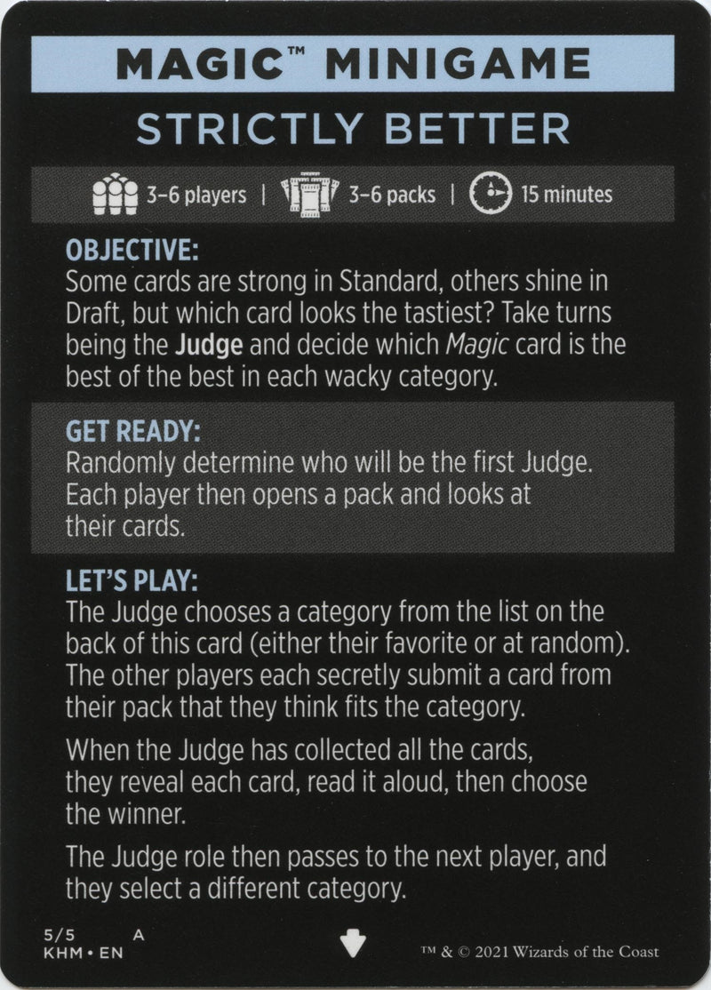 Magic Minigame Strictly Better (5) [KHM]