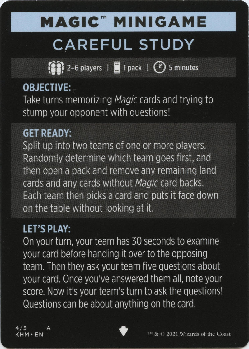 Magic Minigame Careful Study (4) [KHM]