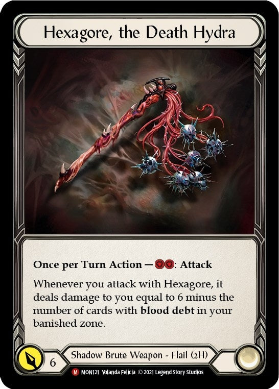 Hexagore, the Death Hydra (Rainbow Foil) [U-MON121-RF] Unlimited Edition Rainbow Foil