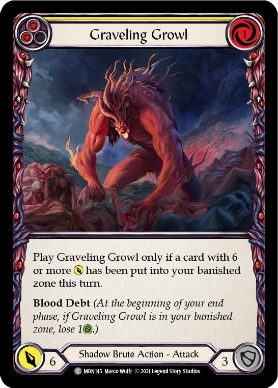 Graveling Growl Yellow (MON145) [MON]