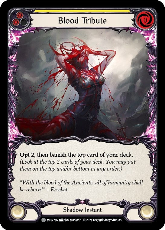 Blood Tribute Yellow (MON216) [MON]