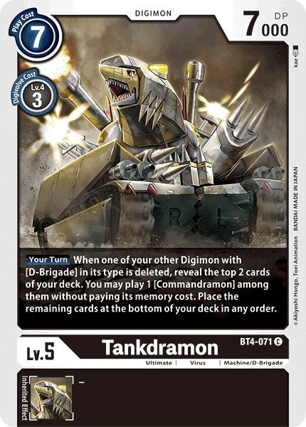 Image for Tankdramon [Great Legend]