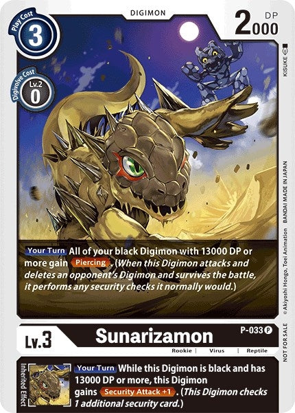 Image for Sunarizamon - P-033 (Great Legend Power Up Pack) [Digimon Promotion Cards]