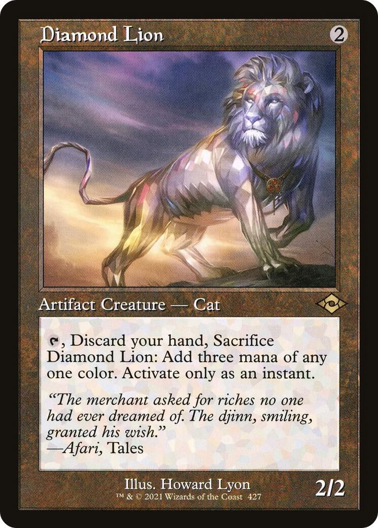 Diamond Lion Retro Frame (427) [MH2]