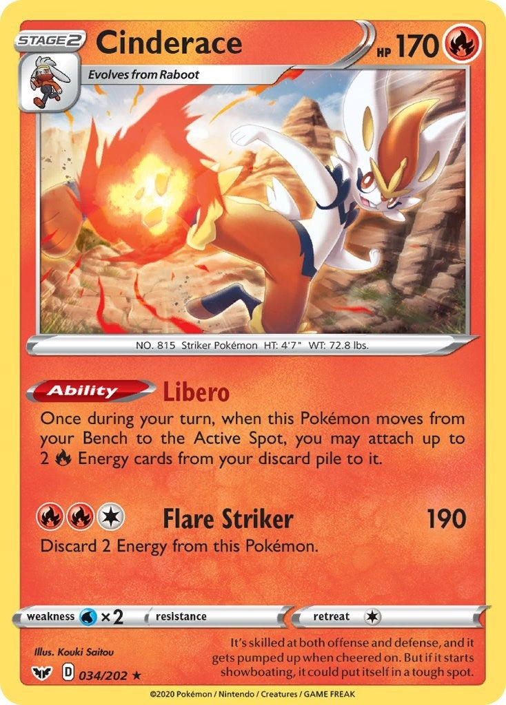 Cinderace 034 202 Non Holo (034/202) [PR]