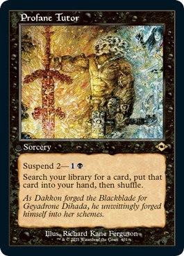 Profane Tutor Retro Frame Foil Etched (401) [MH2]