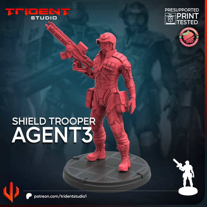 SHIELD TROOPER AGENT - Marvel MCP-Compatible 40mm Resin Miniature