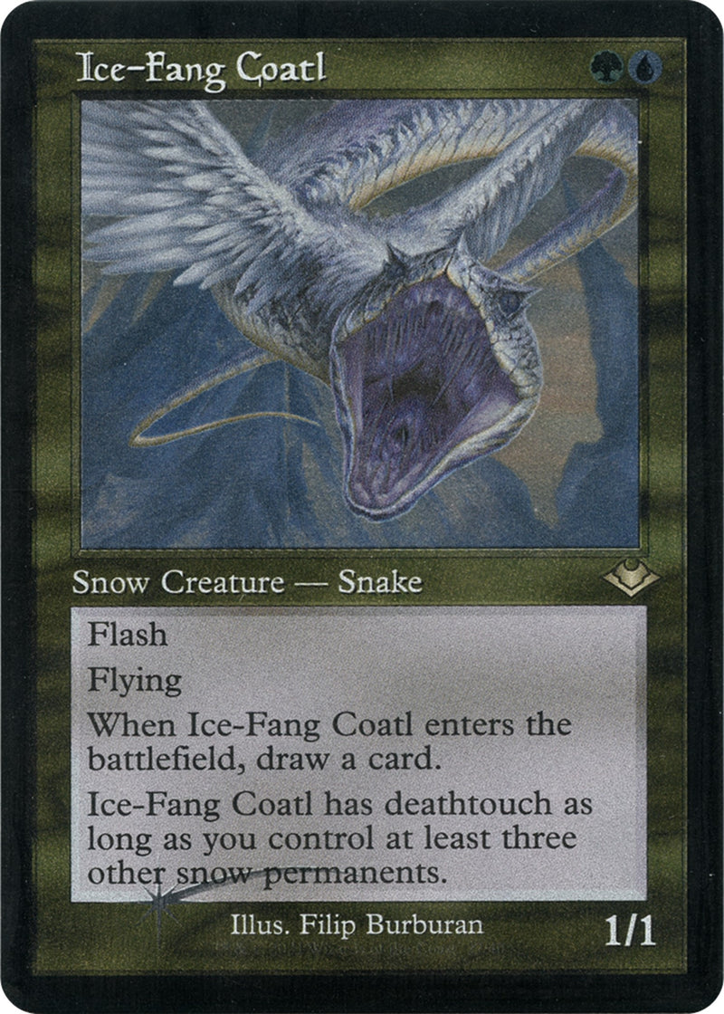Ice Fang Coatl Retro Frame Foil Etched (27) [MH1]
