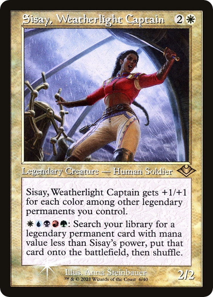 Sisay Weatherlight Captain Retro Frame (6) [MH1]