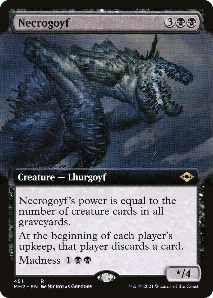 Necrogoyf (Extended Art) (451) [Modern Horizons 2]