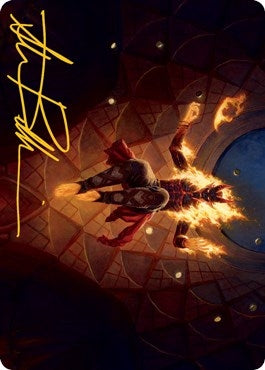 Yusri Fortunes Flame Art Card Gold Stamped Signature (60) [ASMH2]