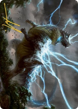 Thrasta Tempests Roar Art Card 41 81 Gold Stamped Signature (41) [ASMH2]