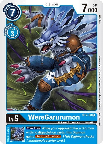 Image for WereGarurumon - ST2-08 (Tamer Party Vol. 2 Promo) [Starter Deck 02: Cocytus Blue]