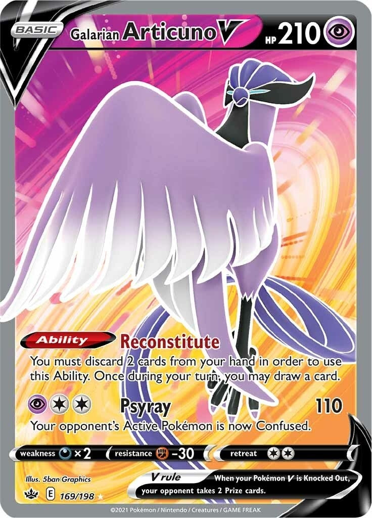 Galarian Articuno V Full Art (169/198) [SWSH06]