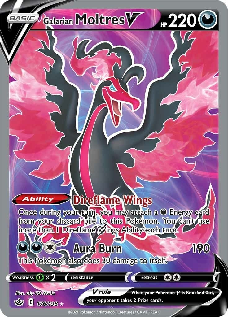 Galarian Moltres V Full Art (176/198) [SWSH06]