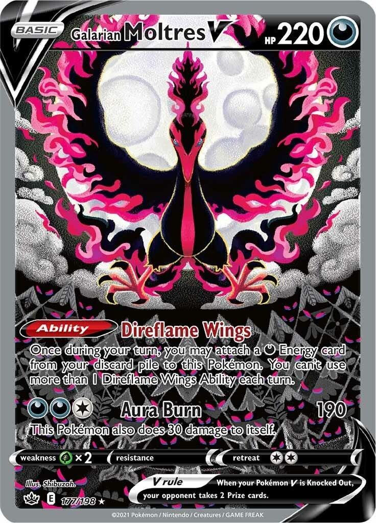 Galarian Moltres V Alternate Full Art (177/198) [SWSH06]