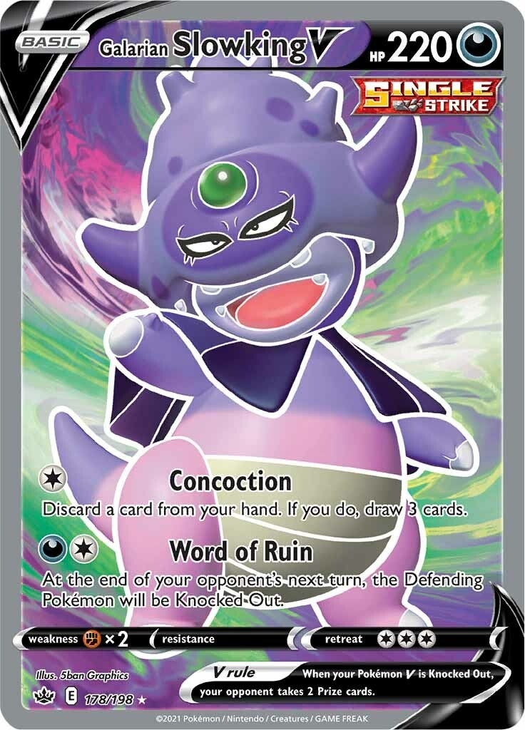 Galarian Slowking V (Full Art) (178/198) (SWSH06: Chilling Reign)