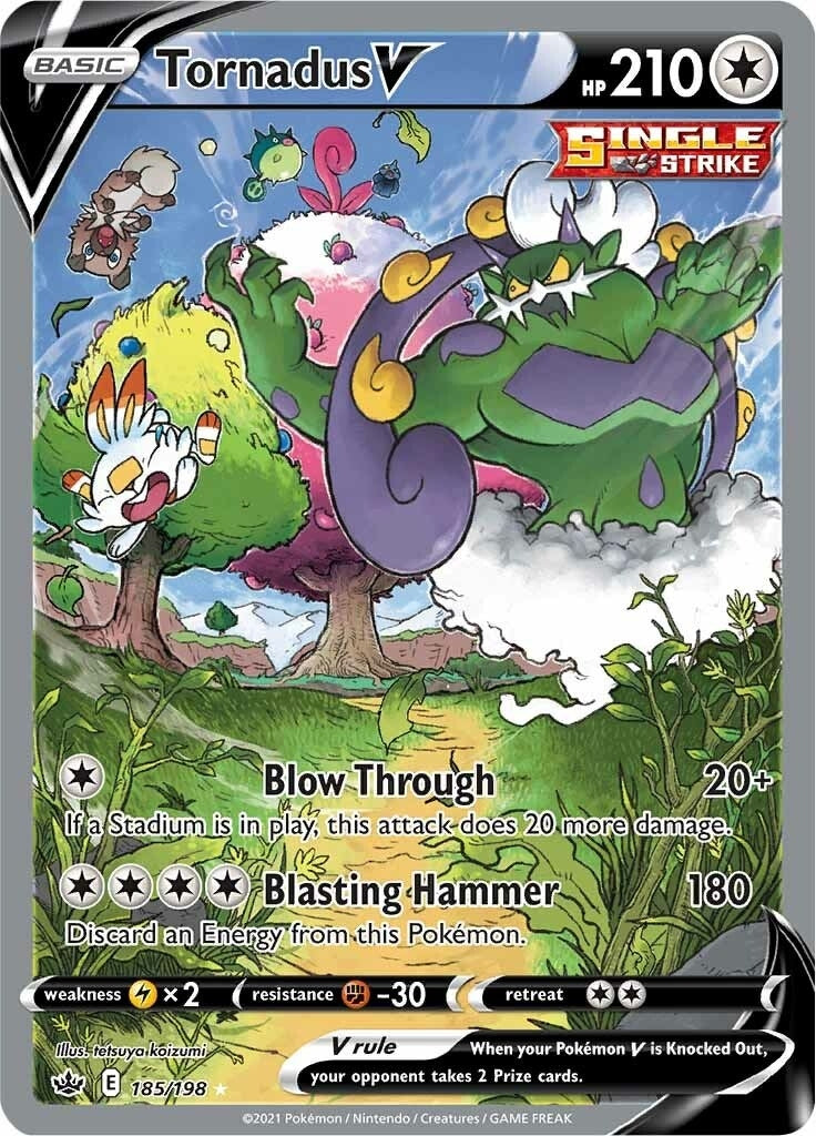 Tornadus V Alternate Full Art (185/198) [SWSH06]