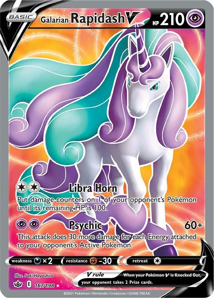 Galarian Rapidash V Full Art (167/198) [SWSH06]