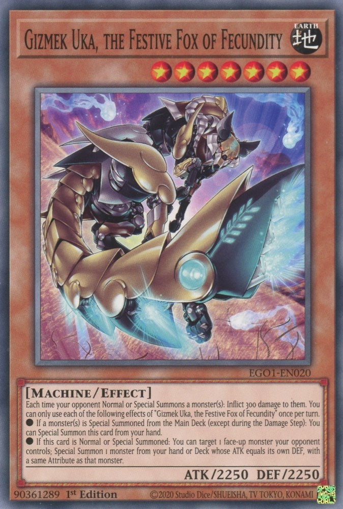 Gizmek Uka the Festive Fox of Fecundity (EGO1-EN020) [EGO1]