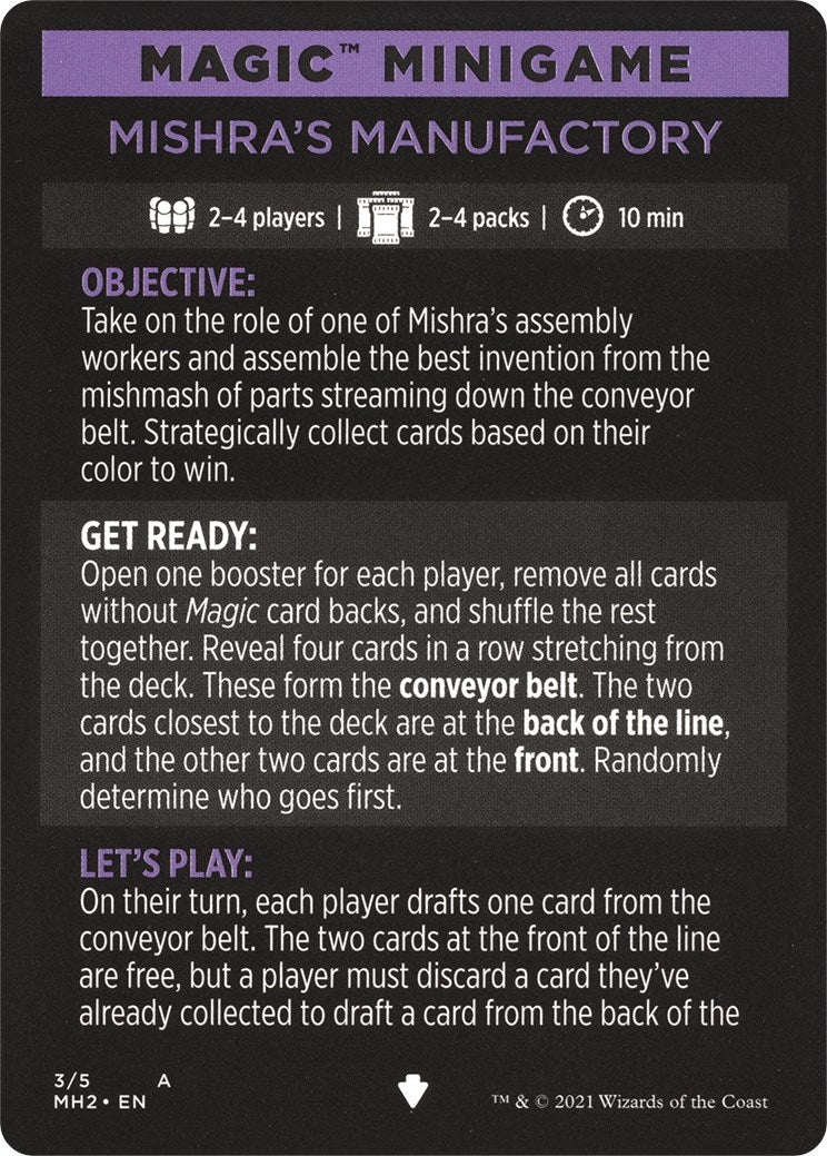Mishra's Manufactory (Magic Minigame) [Modern Horizons 2 Minigame]