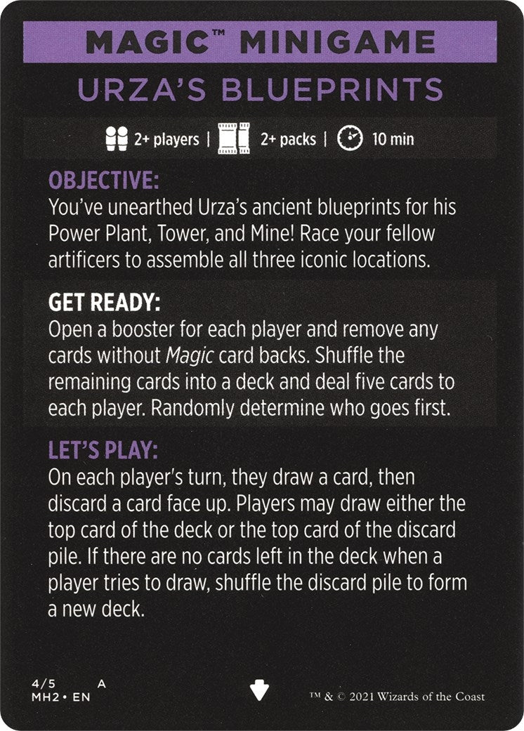 Magic Minigame Urzas Blueprints (4) [MH2]