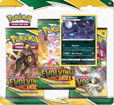 Evolving Skies 3 Pack Blister Umbreon [SWSH07]