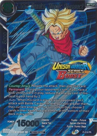 SS2 Trunks, Heroic Prospect (Event Pack 08) (P-219) [Tournament Promotion Cards]