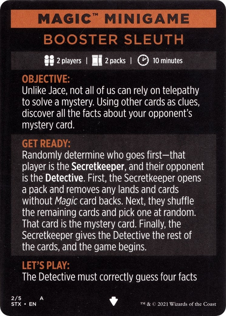 Magic Minigame Booster Sleuth (3) [STX]