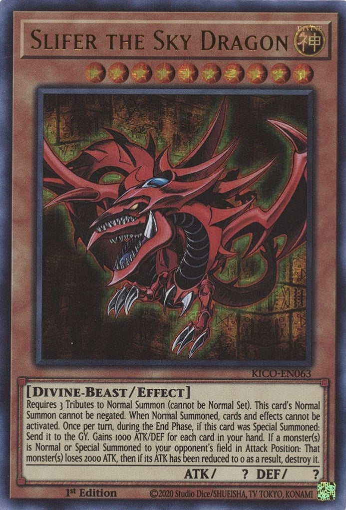 Slifer the Sky Dragon Ultra Pharaohs Rare (KICO-EN063) [KICO]