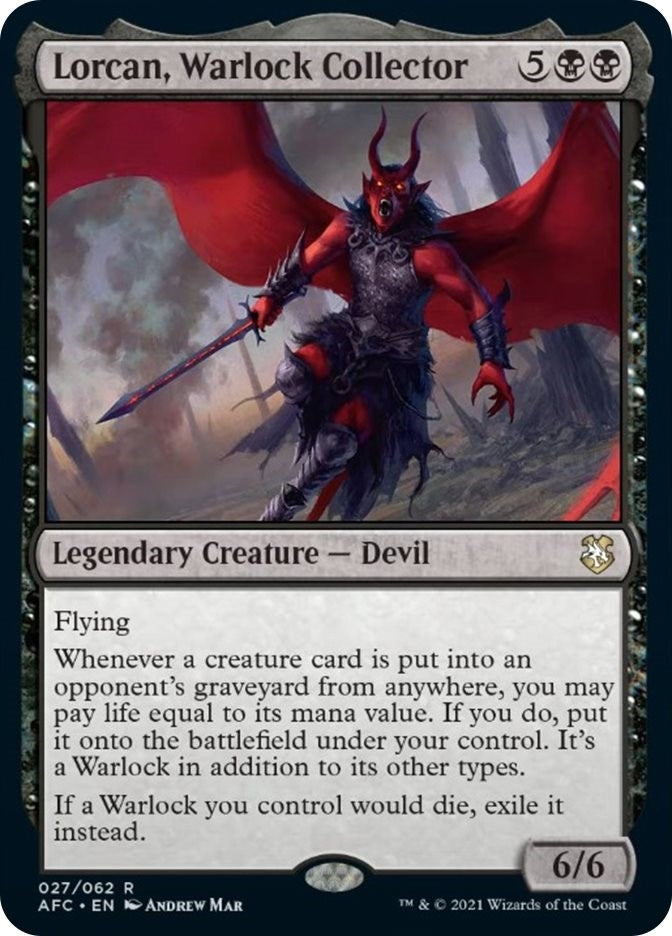 Lorcan, Warlock Collector [Dungeons & Dragons: Adventures in the Forgotten Realms Commander]