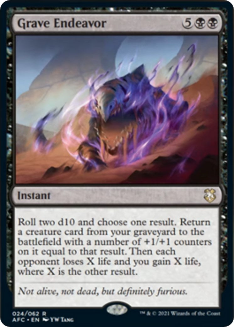 Grave Endeavor [Dungeons & Dragons: Adventures in the Forgotten Realms Commander]