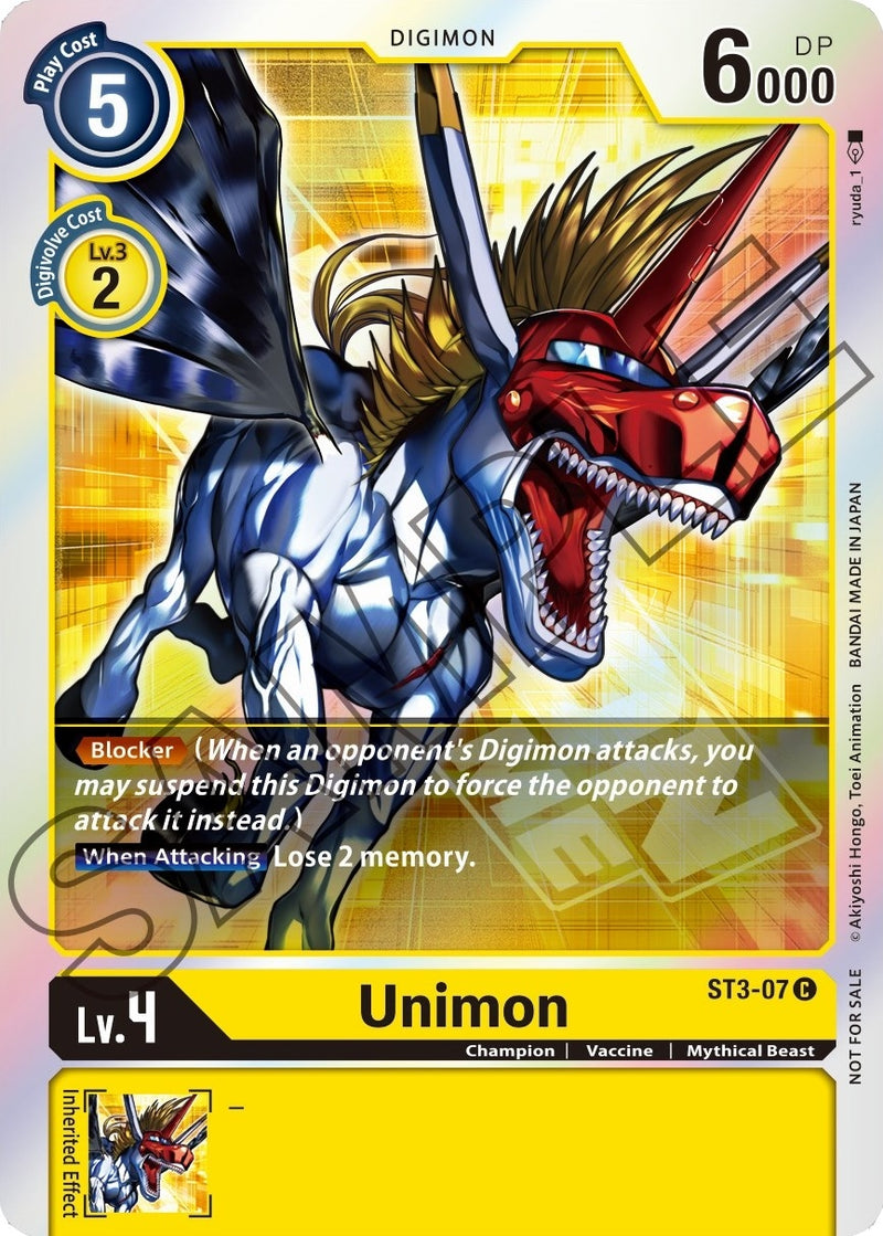 Image for Unimon - ST3-07 (Event Pack 1) [Starter Deck 03: Heaven's Yellow]