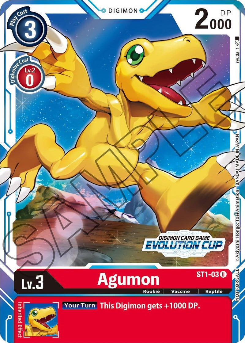 Image for Agumon - ST1-03 (July Evolution Cup 2021 Stamped) [Starter Deck 01: Gaia Red]