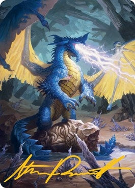 Blue Dragon Art Card Gold Stamped Signature (73) [ASAFR]