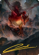 Red Dragon Art Card Gold Stamped Signature (81) [ASAFR]