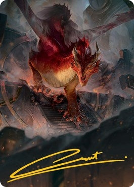 Red Dragon Art Card Gold Stamped Signature (81) [ASAFR]