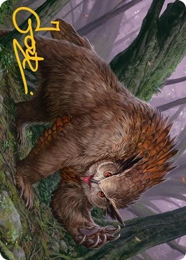Owlbear Art Card Gold Stamped Signature (15) [ASAFR]