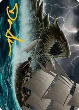 Dragon Turtle Art Card Gold Stamped Signature (10) [ASAFR]