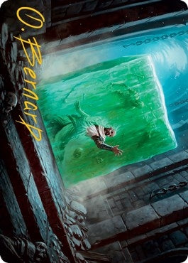 Gelatinous Cube Art Card Gold Stamped Signature (7) [ASAFR]