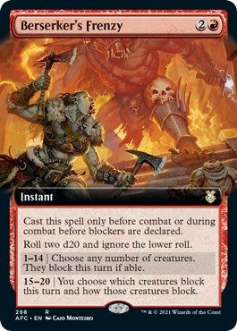 Berserker's Frenzy (Extended Art) [Dungeons & Dragons: Adventures in the Forgotten Realms Commander]
