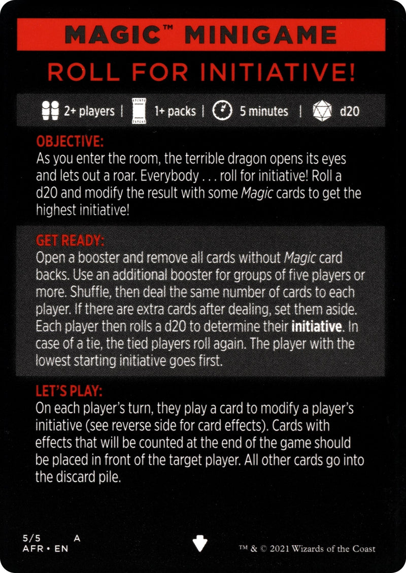 Magic Minigame Roll for Initiative (5) [AFR]
