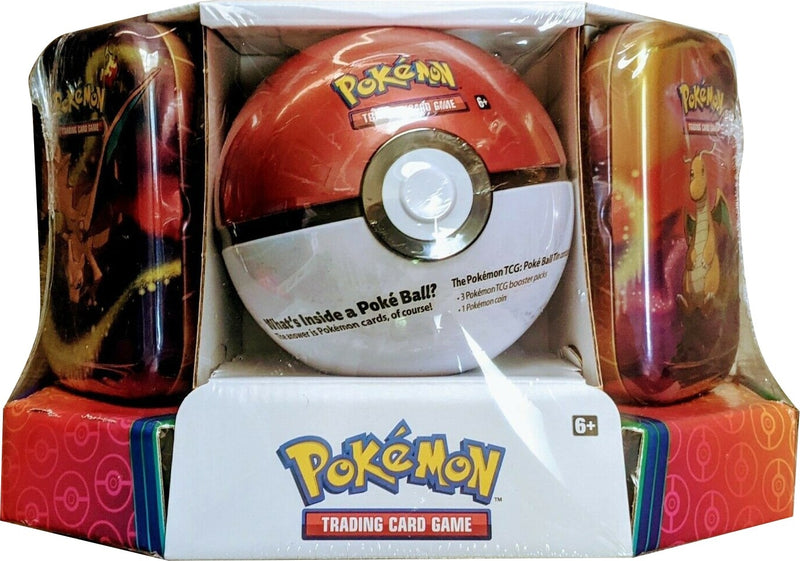 Pokemon Poke Ball Tin plus 2 Kanto Power Mini Tins Poke Ball [MCAP]