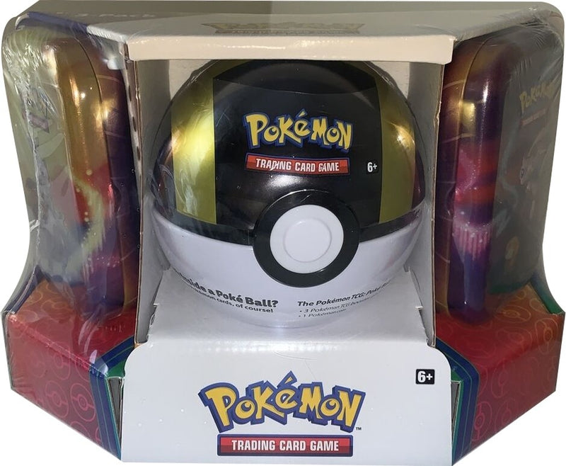 Pokemon Poke Ball Tin plus 2 Kanto Power Mini Tins Ultra Ball [MCAP]