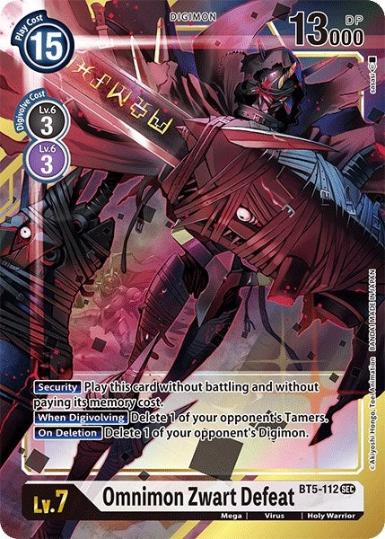 Image for Omnimon Zwart Defeat (Alternate Art) [Battle of Omni]