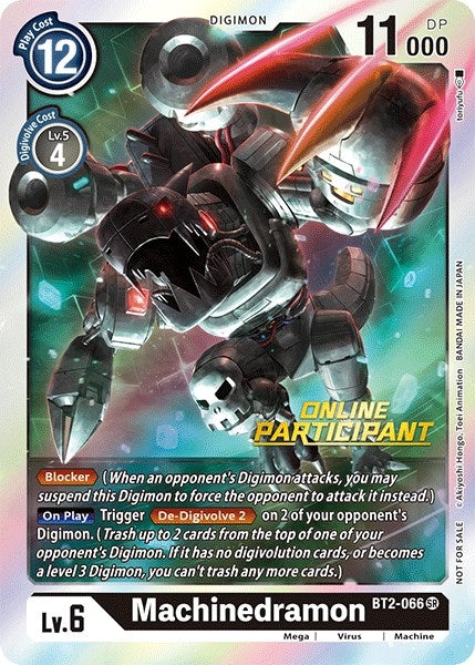 Image for Machinedramon - BT2-066 (2021 Championship Online Regional) [Online Participant] [Release Special Booster]