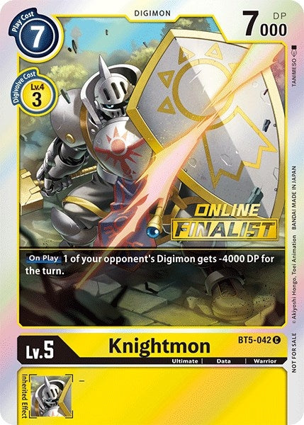 Image for Knightmon - BT5-042 (2021 Championship Online Regional) [Online Finalist] [Battle of Omni]