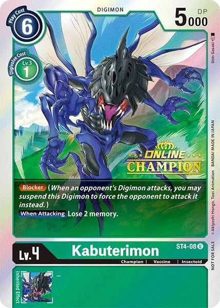 Image for Kabuterimon - ST4-08 (2021 Championship Online Regional) [Online Champion] [Starter Deck 04: Giga Green]