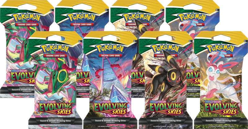 Evolving Skies Sleeved Booster Pack Bundle Set of 8 [SWSH07]